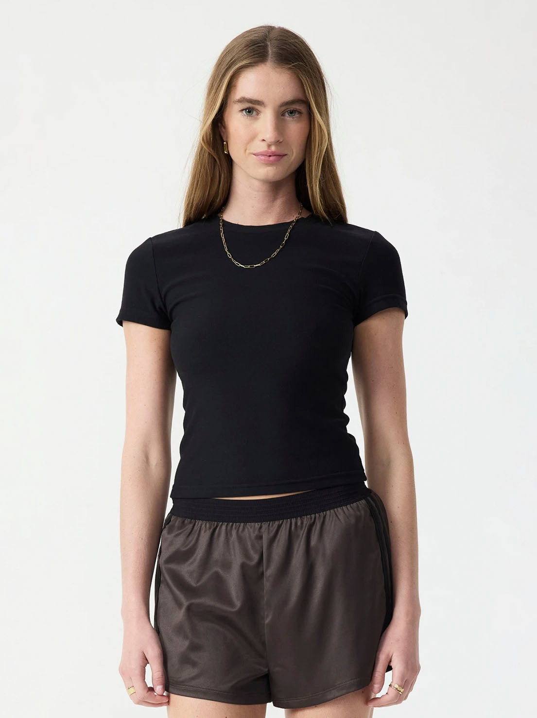 The Upside - Divina Isabella Baby Tee - Black