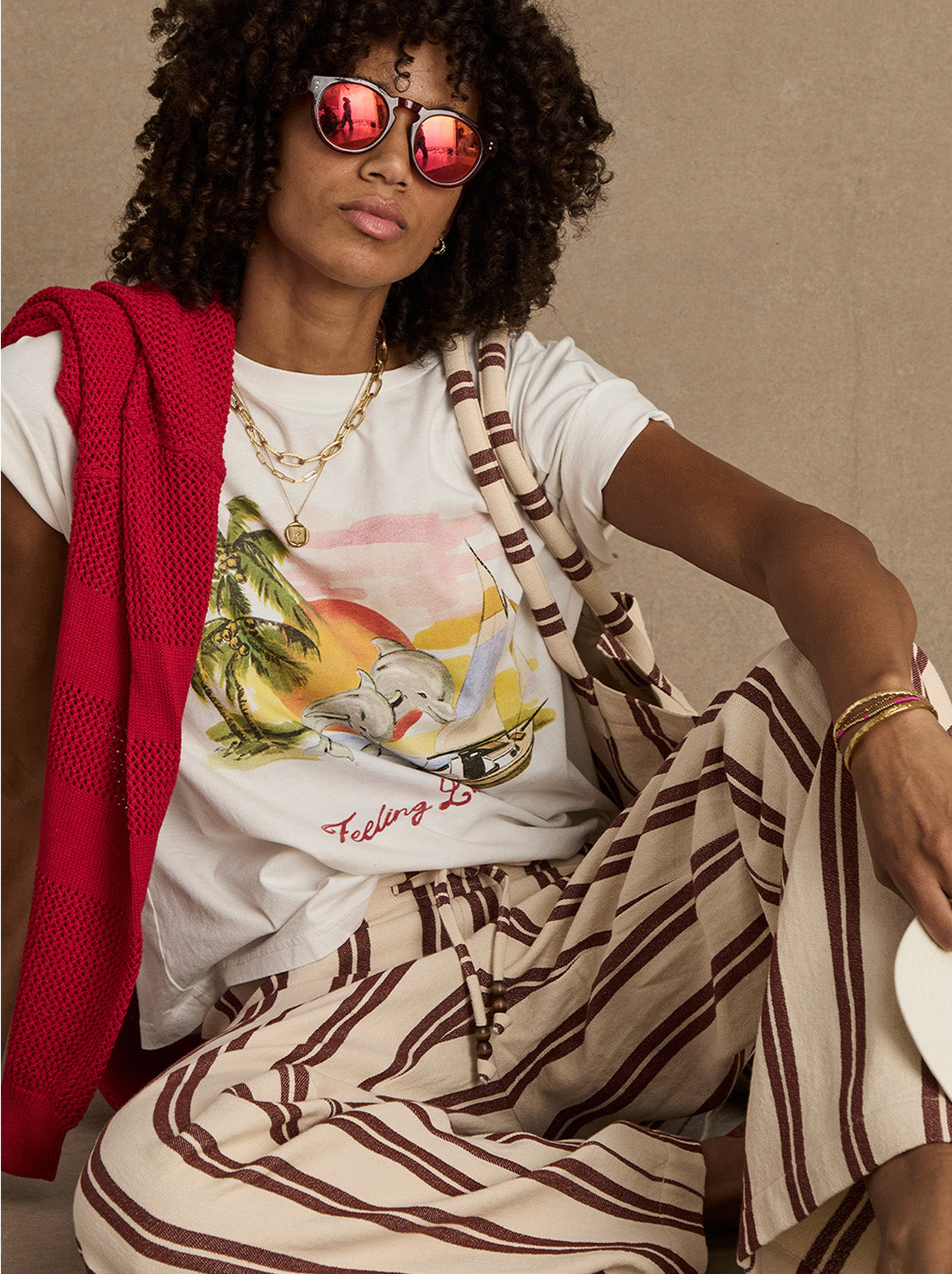 The Upside - Feeling Lucky Jodhi Tee - Creme