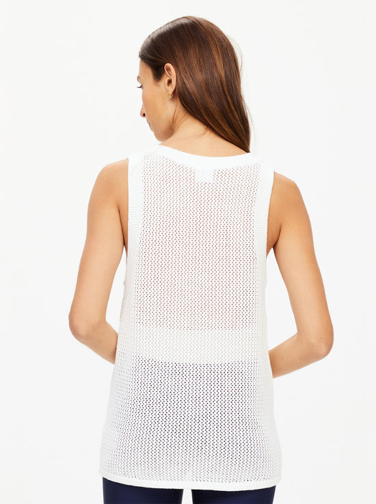 The Upside - Fenway Wales Knit Tank - Creme