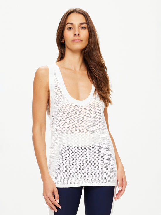 The Upside - Fenway Wales Knit Tank - Creme