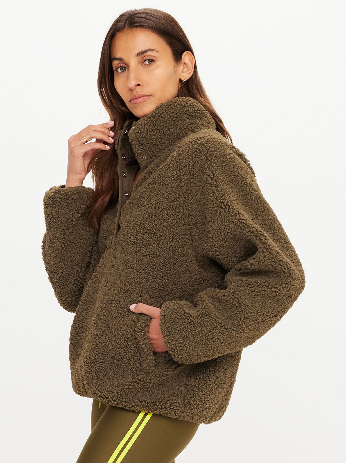 The Upside - Harlow Fleece Pullover - Olive