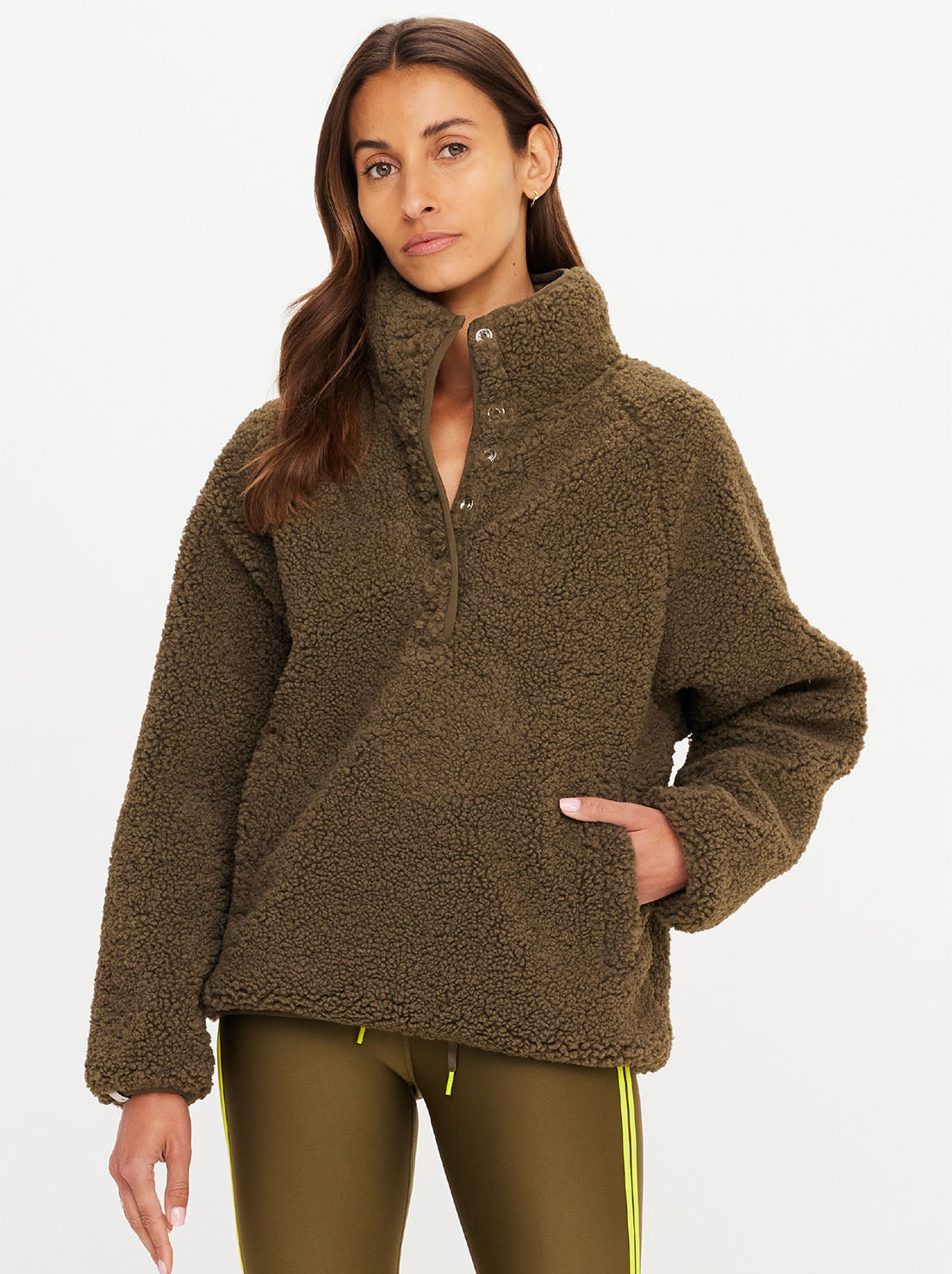 The Upside - Harlow Fleece Pullover - Olive