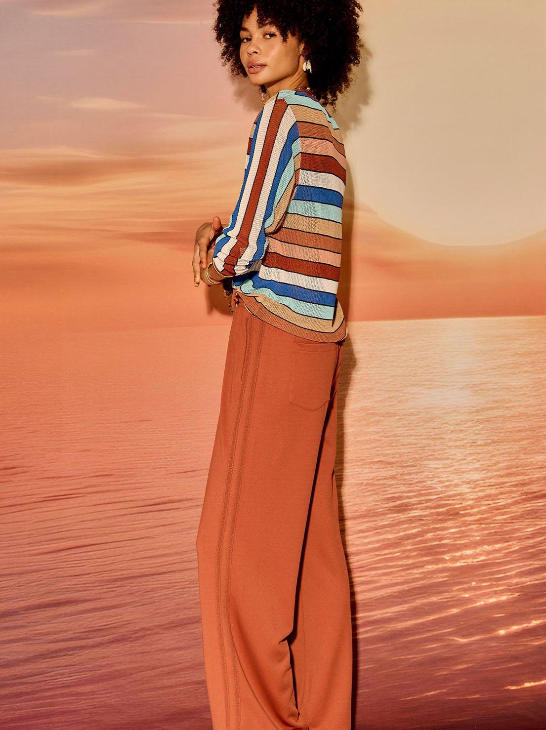 The Upside - Iza Milla Long Sleeve Knit - Stripe
