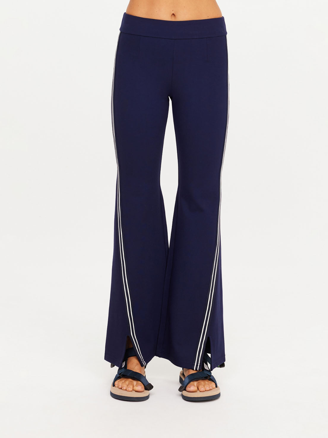 The Upside - Joyela Panelled Flare Pant - Navy