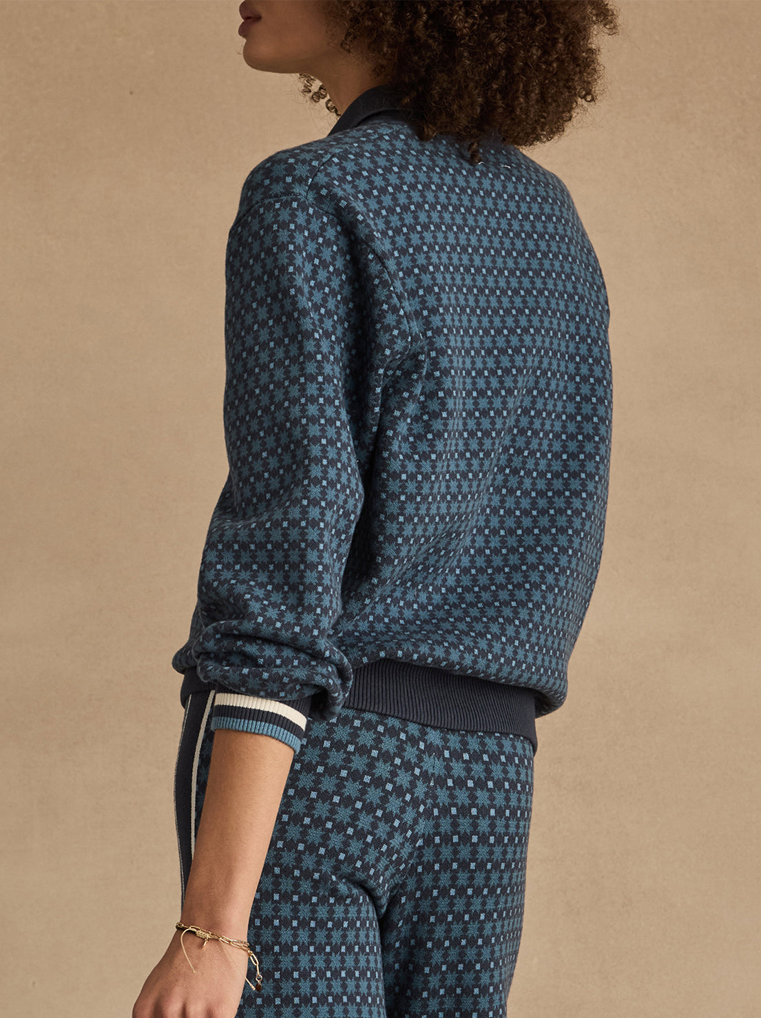 The Upside - Lumiere Zane Knit Collared Top - Blue