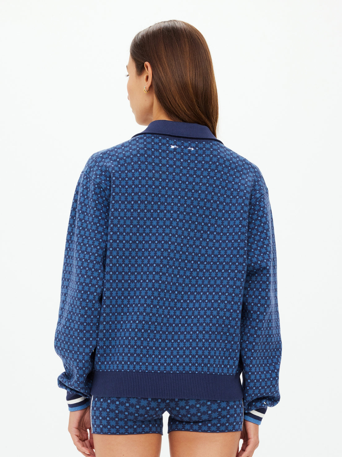 The Upside - Lumiere Zane Knit Collared Top - Blue