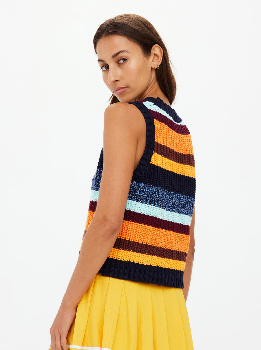 The Upside - Nelson Knit Crop Vest - Stripe