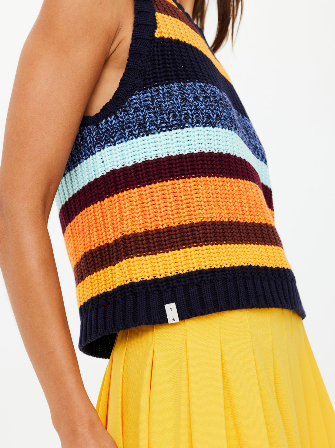 The Upside - Nelson Knit Crop Vest - Stripe
