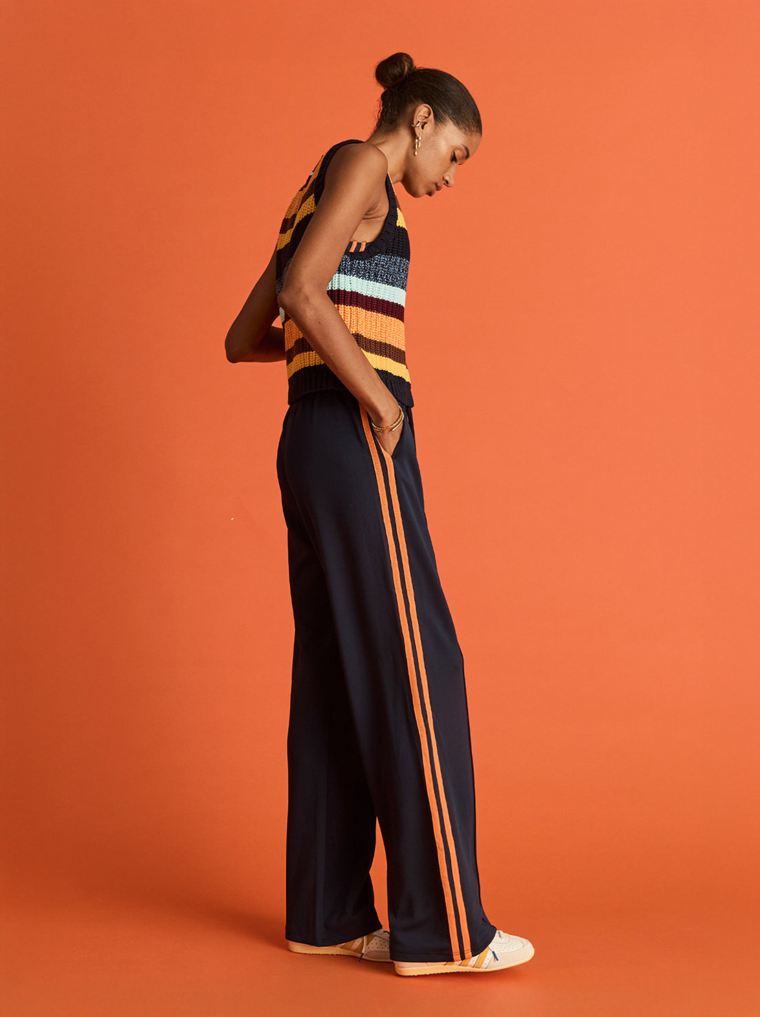 The Upside - Nelson Knit Crop Vest - Stripe