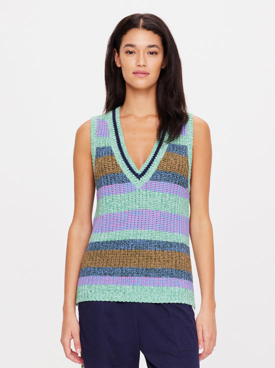 The Upside - Nikko Knit Vest - Stripe