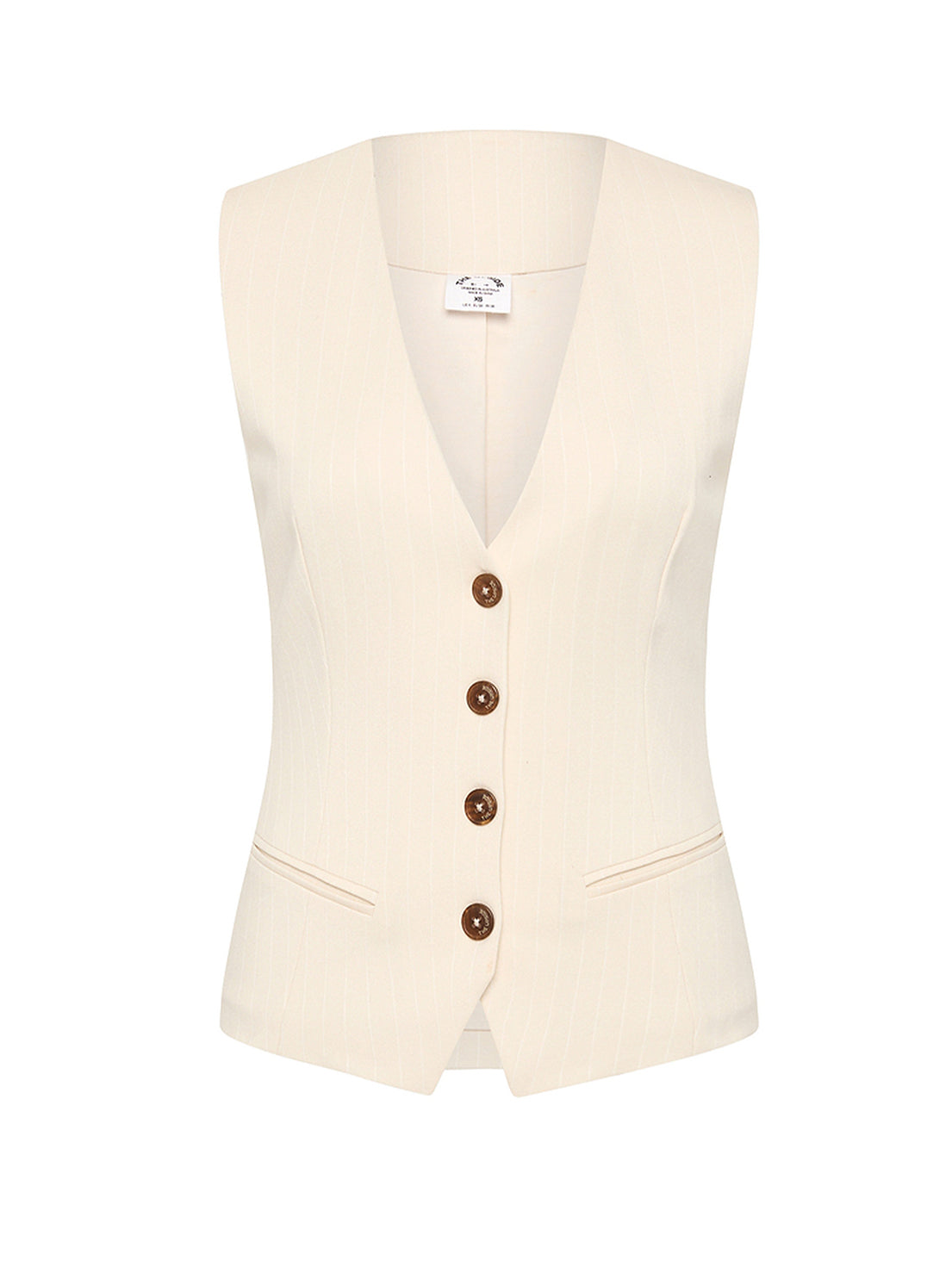 The Upside - Orion Jackie V Neck Waistcoat - Pinstripe