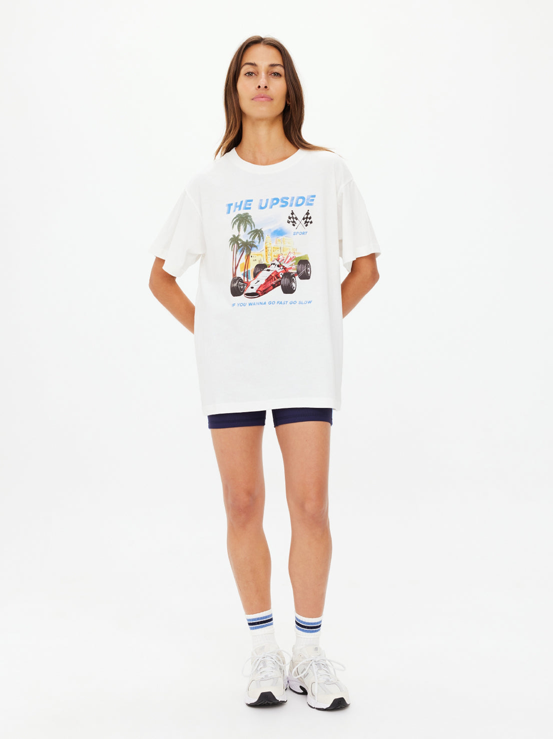 The Upside - Raceway Sammi Tee - Creme