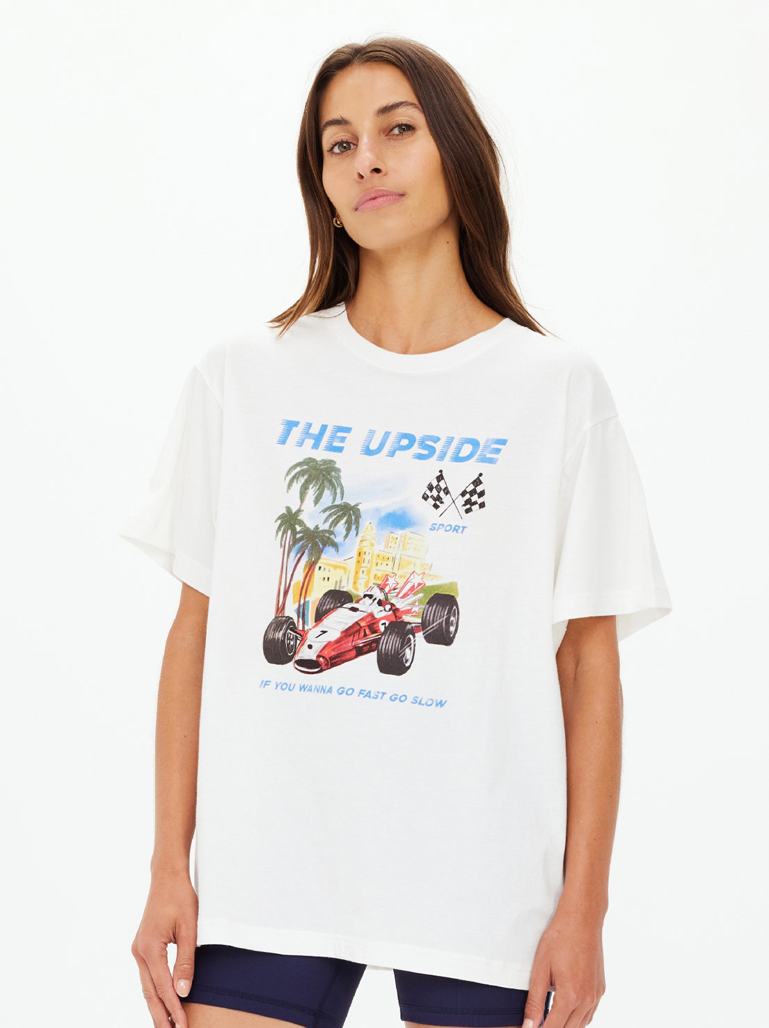 The Upside - Raceway Sammi Tee - Creme