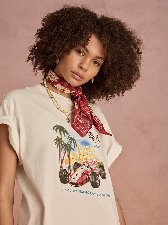 The Upside - Raceway Sammi Tee - Creme