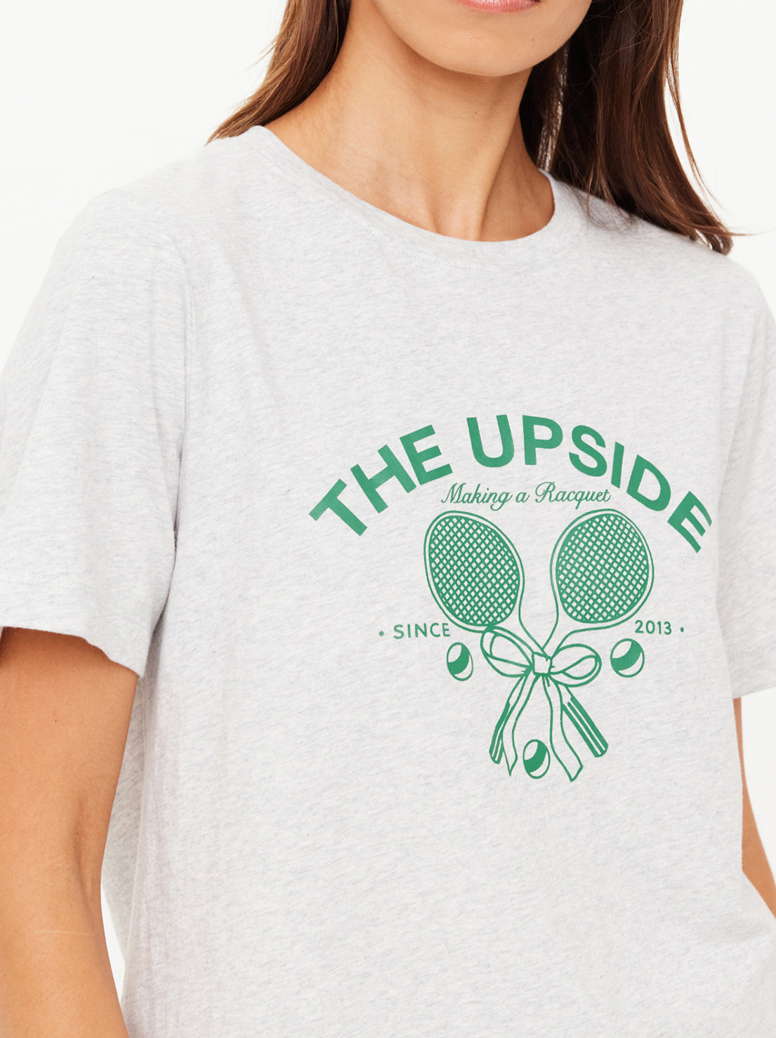 The Upside - Racquet Casey Tee - Grey Marle