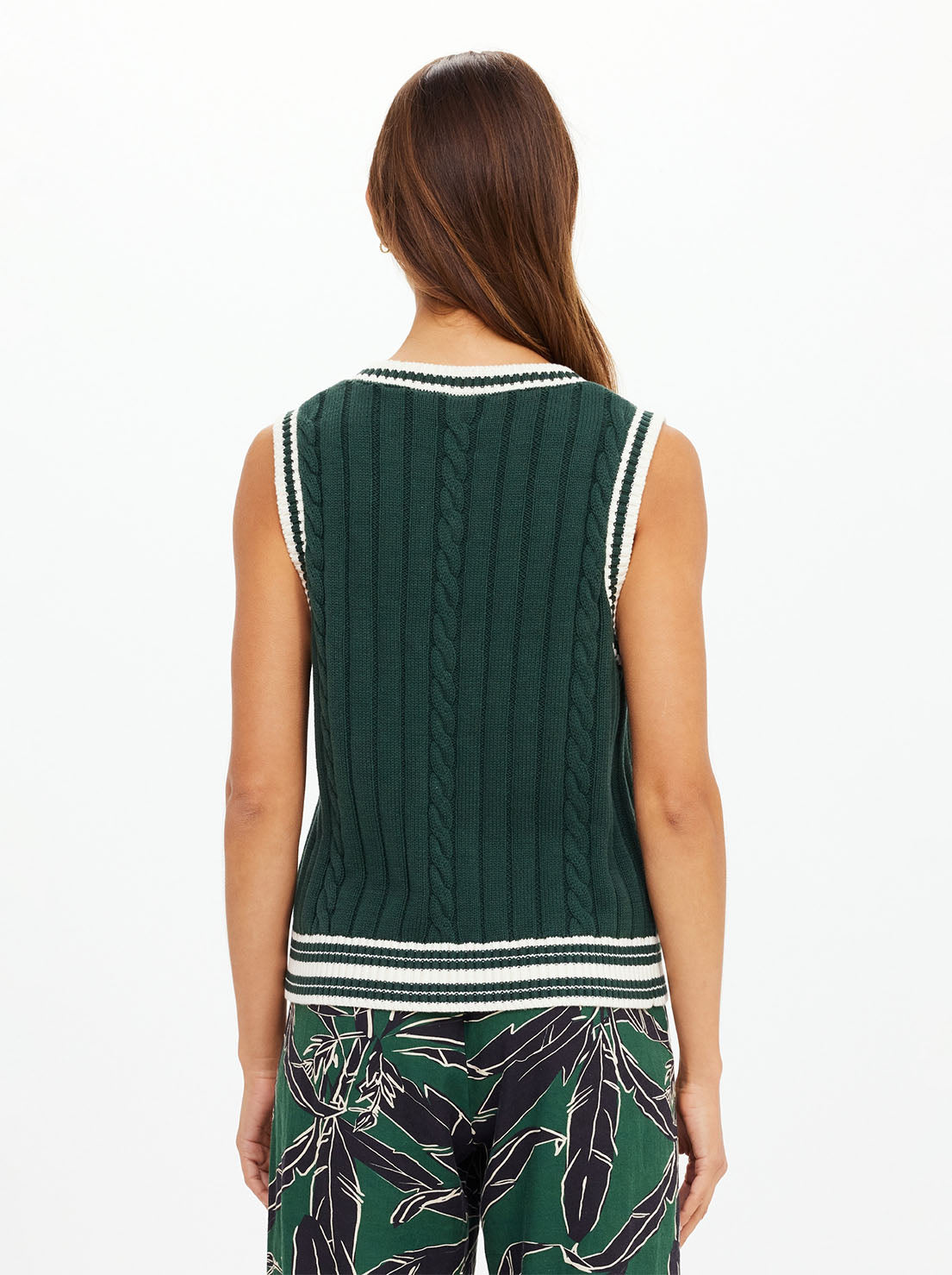 The Upside - Santa Fe Julia V-Neck Vest - Jungle Green