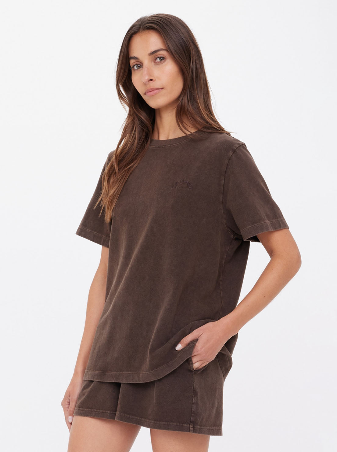 The Upside - Soho Eva Crew Neck Tee - Cocoa