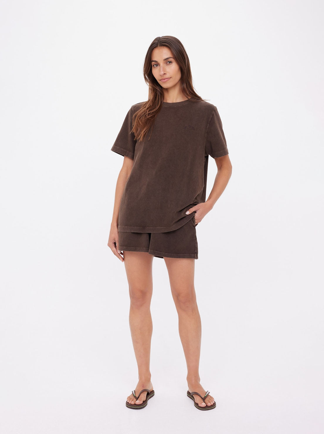 The Upside - Soho Eva Crew Neck Tee - Cocoa