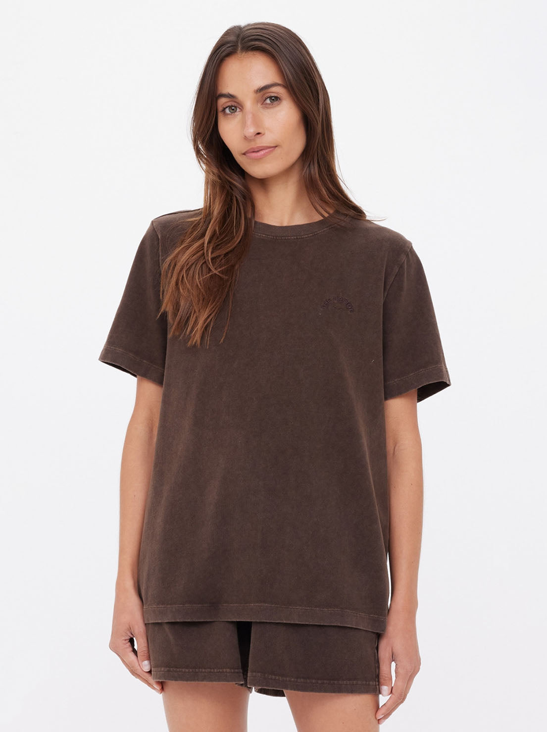 The Upside - Soho Eva Crew Neck Tee - Cocoa