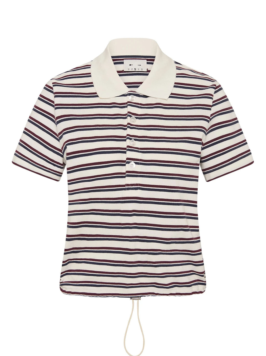 The Upside - Sophie Cropped Polo Shirt - Stripe