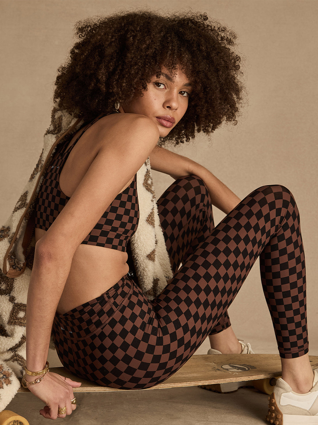 The Upside - Technica 25IN Midi Pant - Check