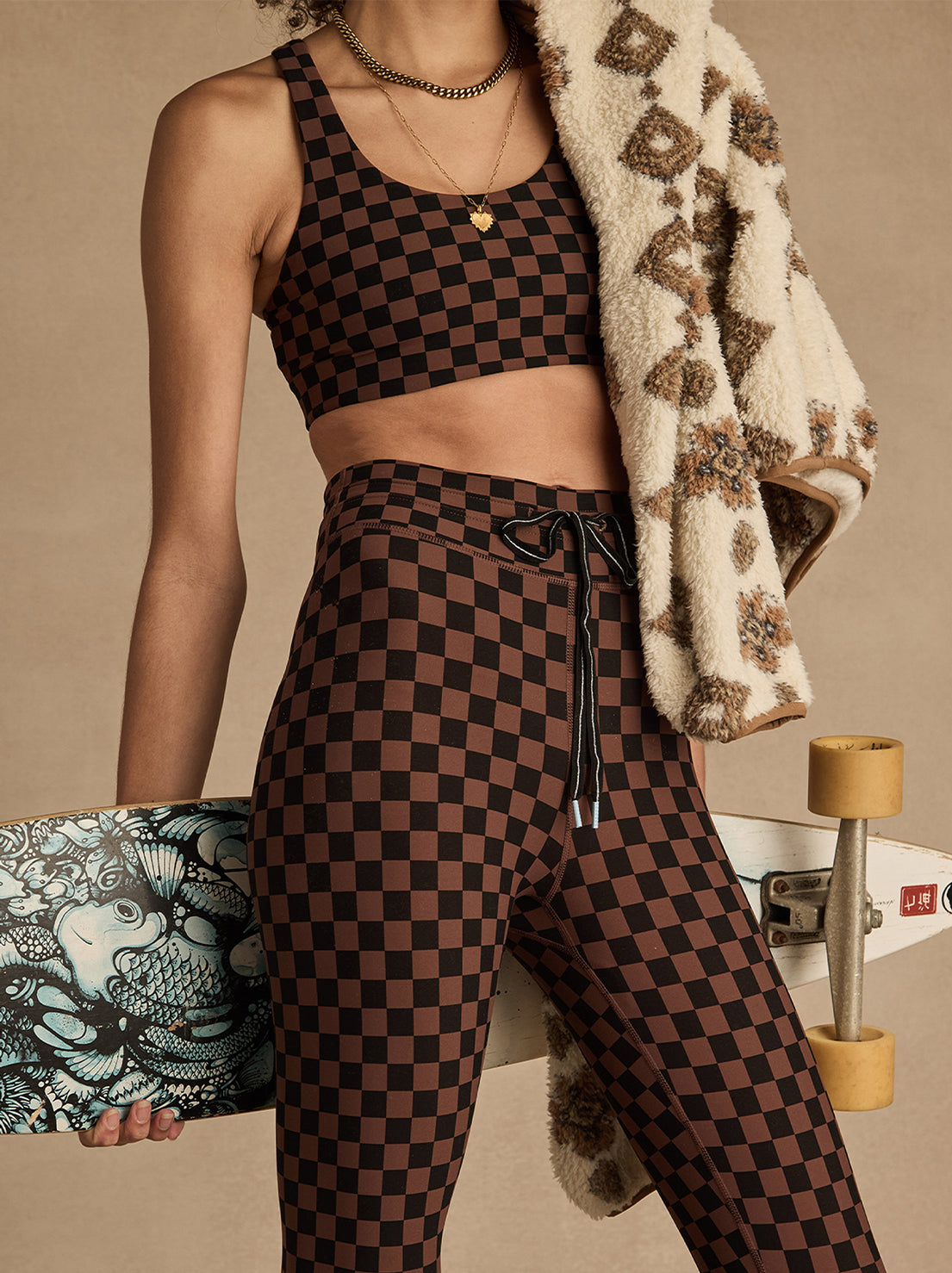 The Upside - Technica 25IN Midi Pant - Check