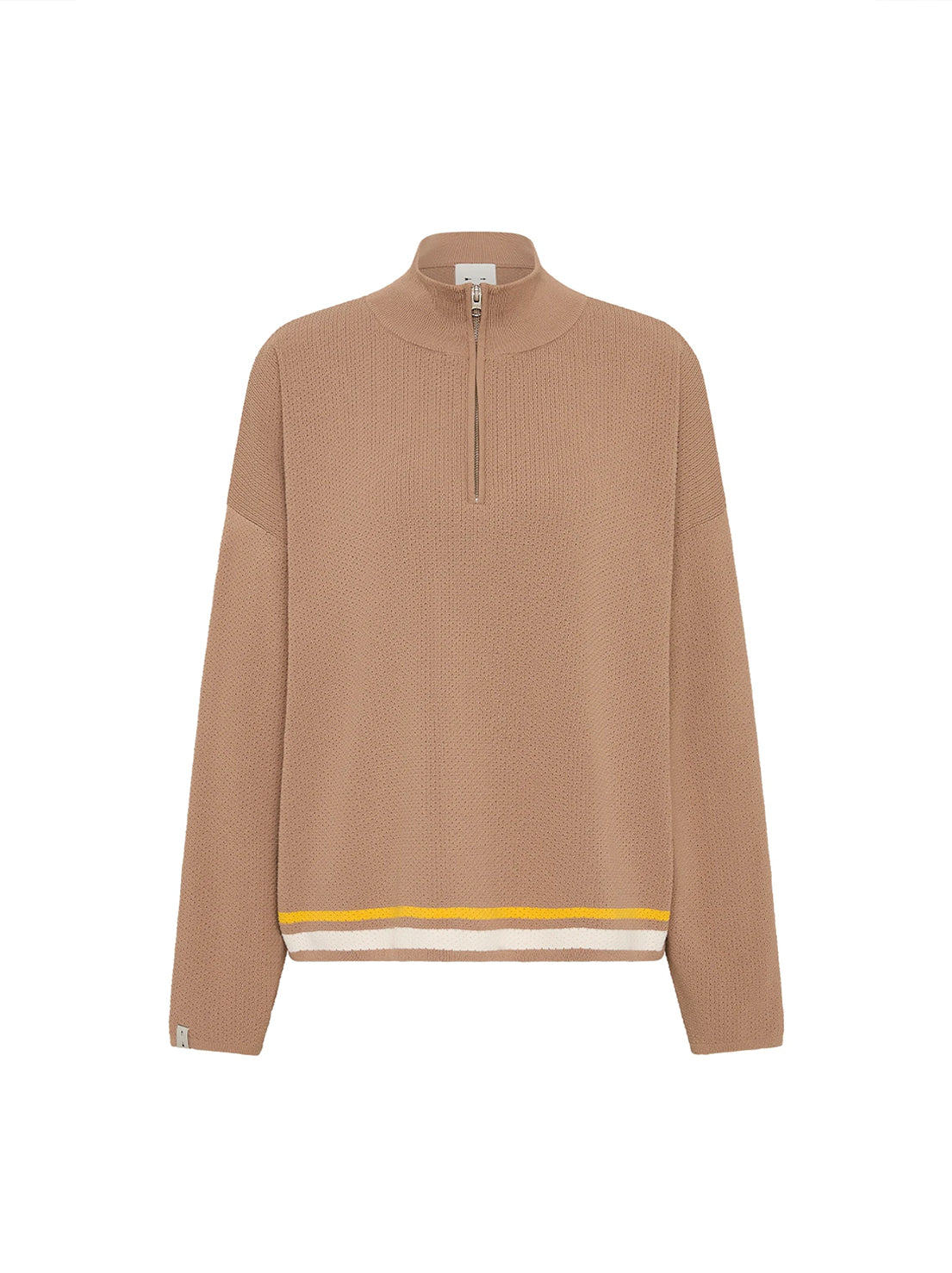 The Upside - Veneto Carter Knit Zip Top - Mocha