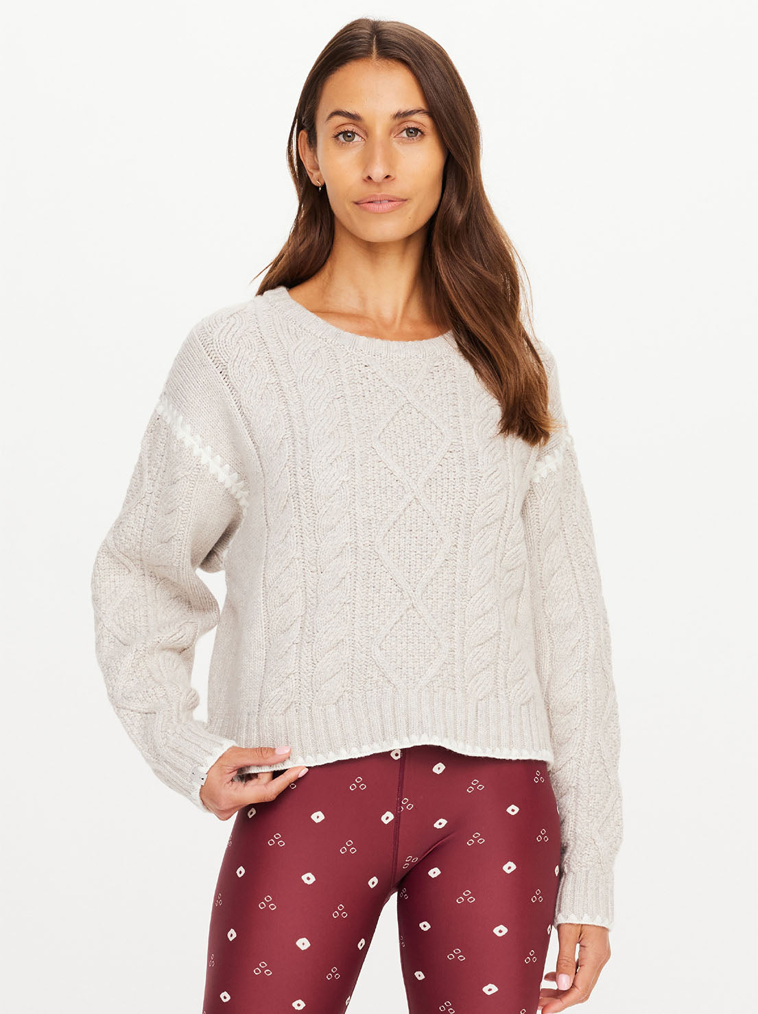 The Upside - Xanthe Crew Neck Knit Sweater - Cream