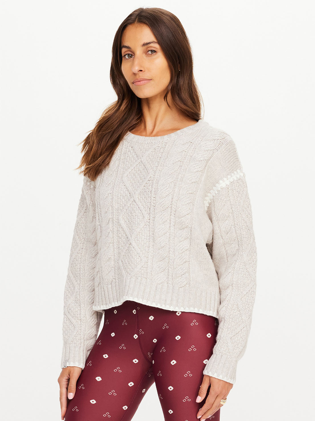 The Upside - Xanthe Crew Neck Knit Sweater - Cream