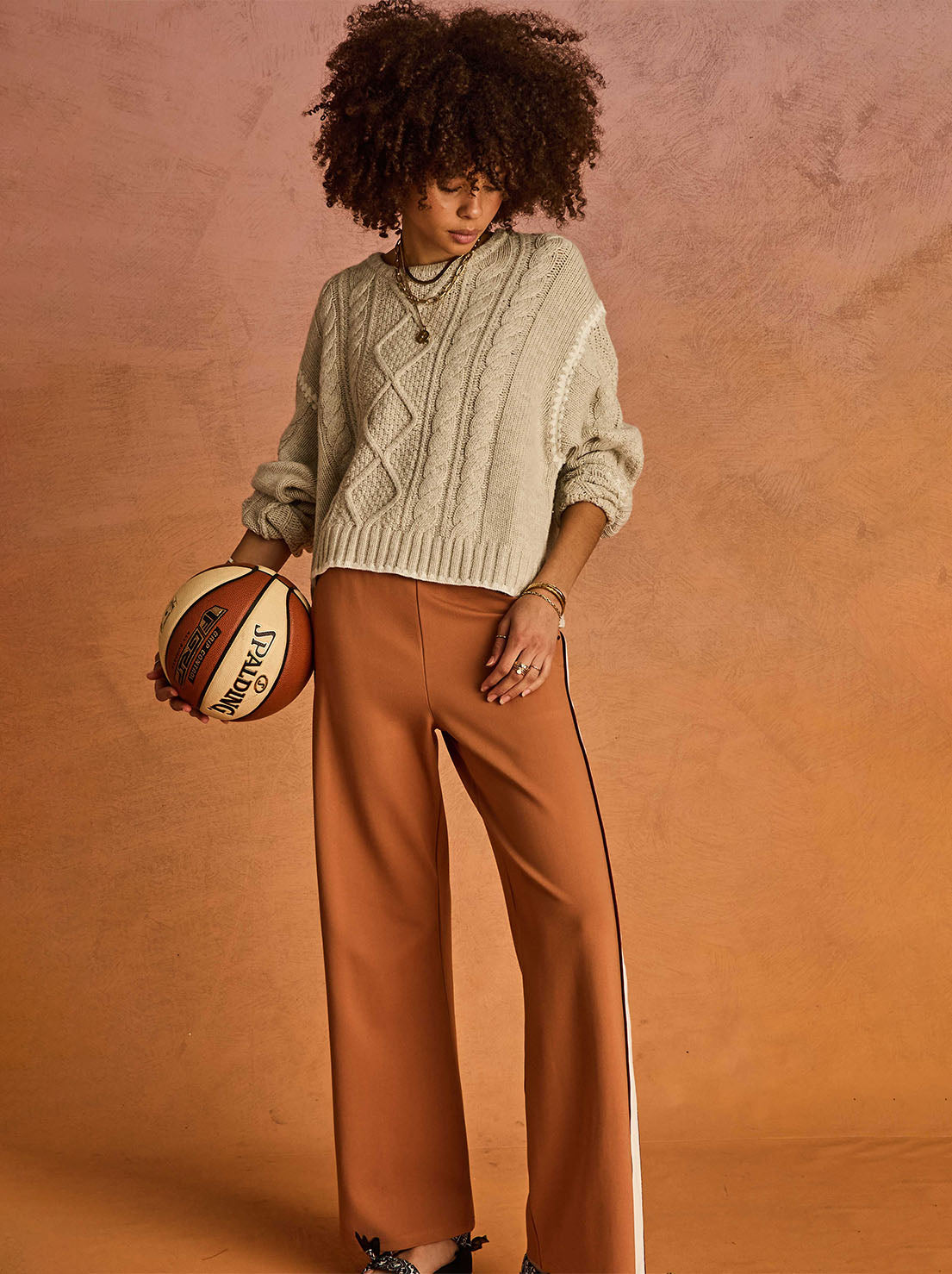 The Upside - Xanthe Crew Neck Knit Sweater - Cream