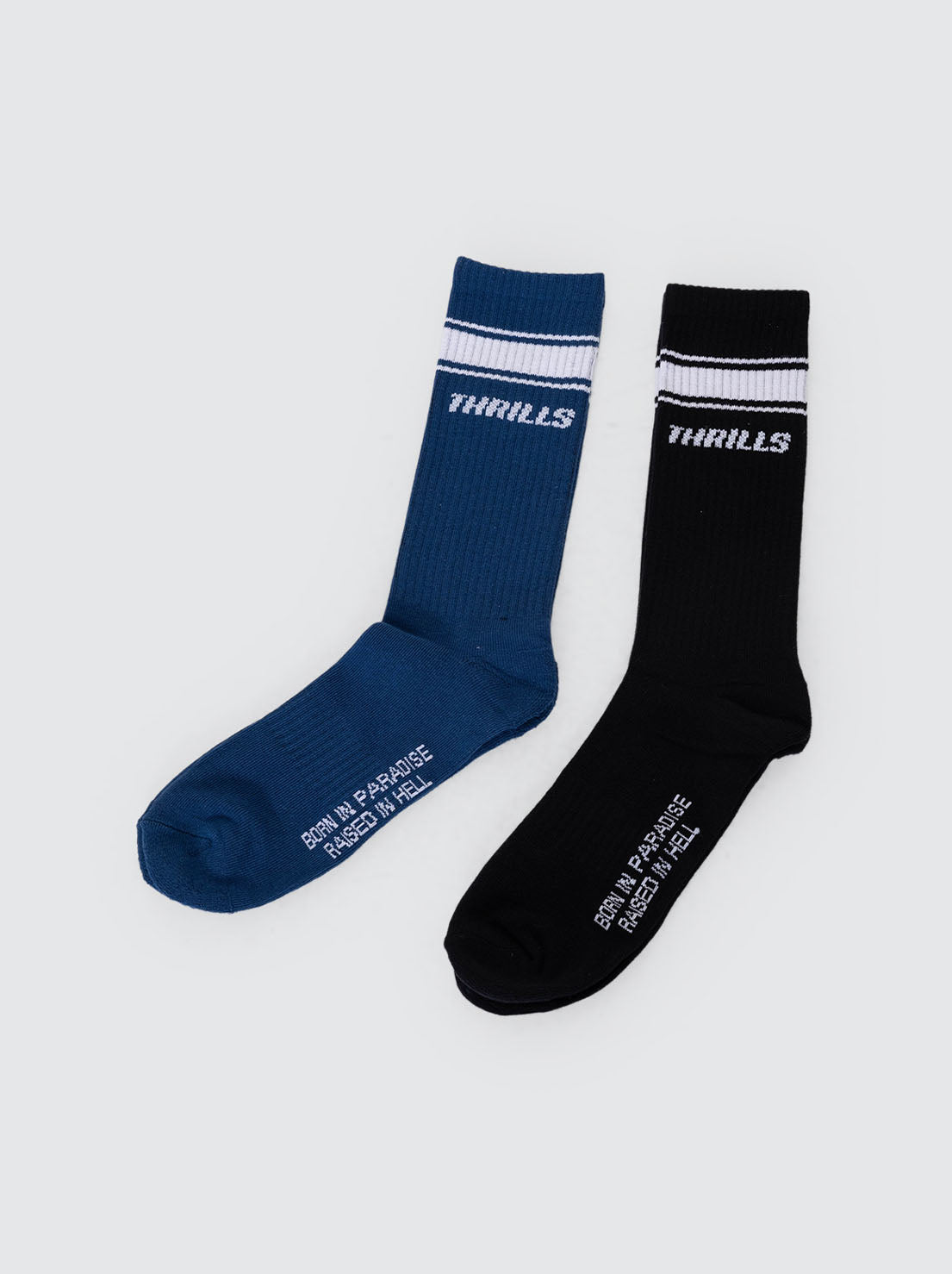 Thrills - 6 Break Point 2 Pack Socks - Heritage White/Bitter Chocolate