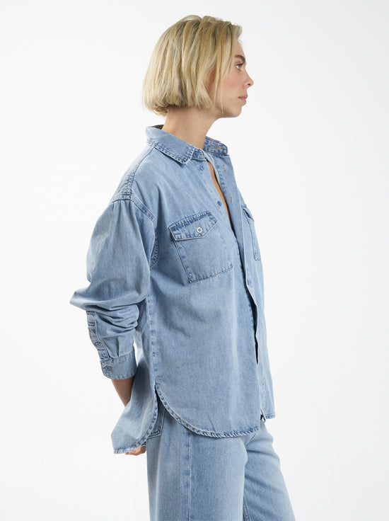 Thrills - Adrian Denim Shirt - Endless Blue