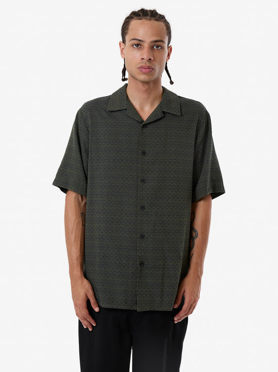 Thrills - Airborne Bowling Shirt - Grape Leaf