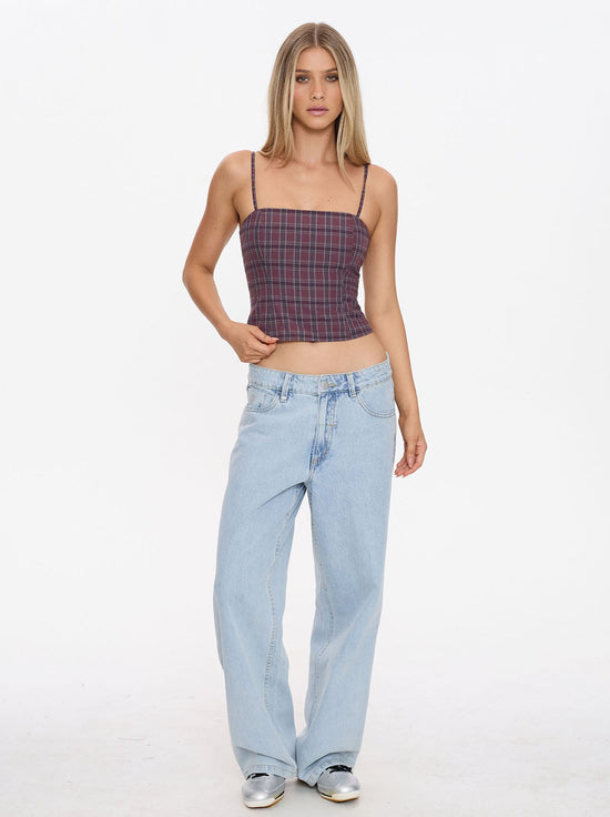 Thrills - Almighty Check Top - Vintage Mauve