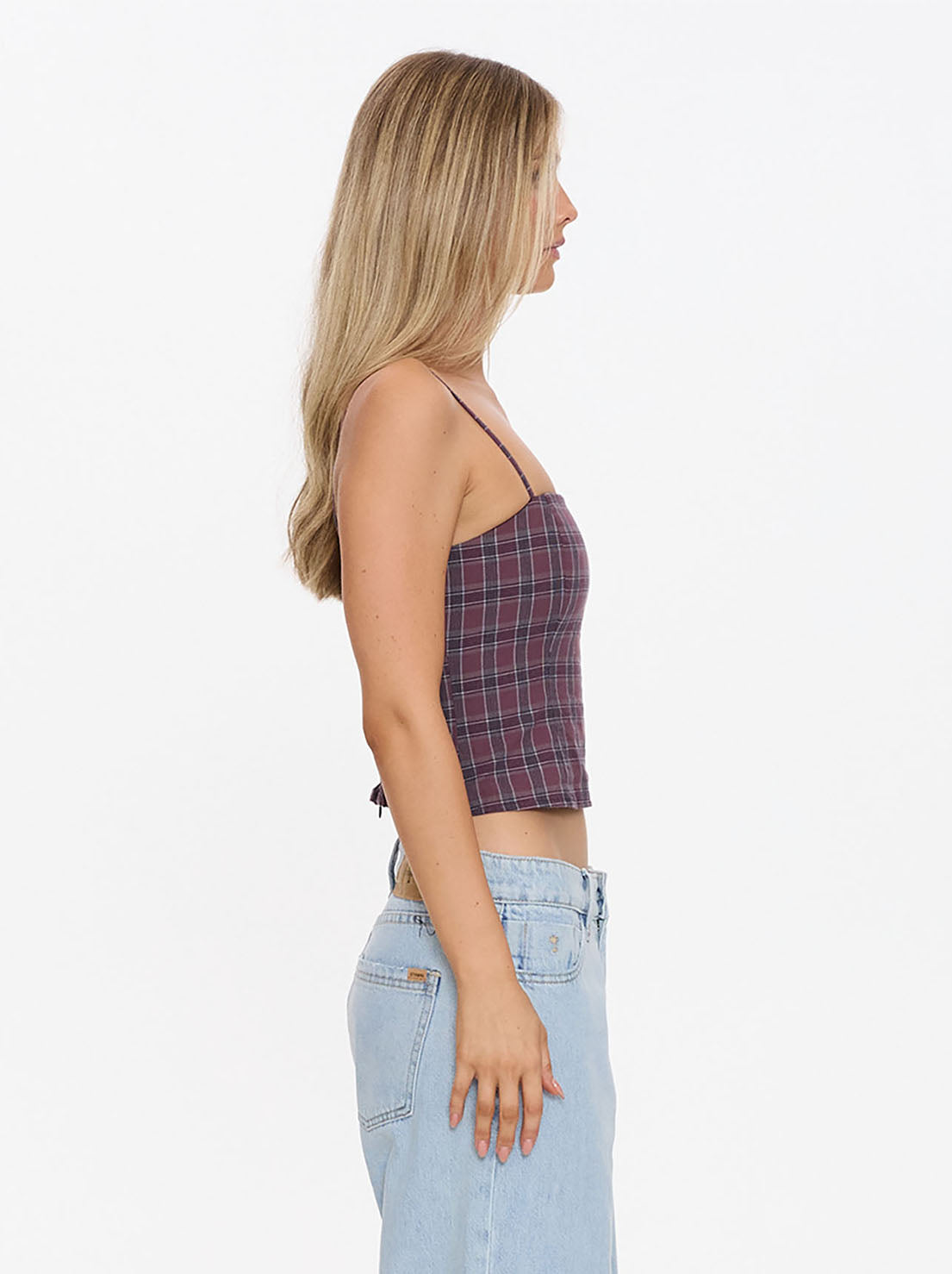 Thrills - Almighty Check Top - Vintage Mauve