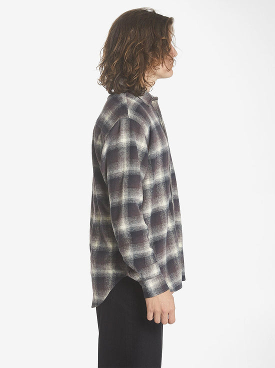 Thrills - Barrio Long Sleeve Flannel Shirt - Deep Plum