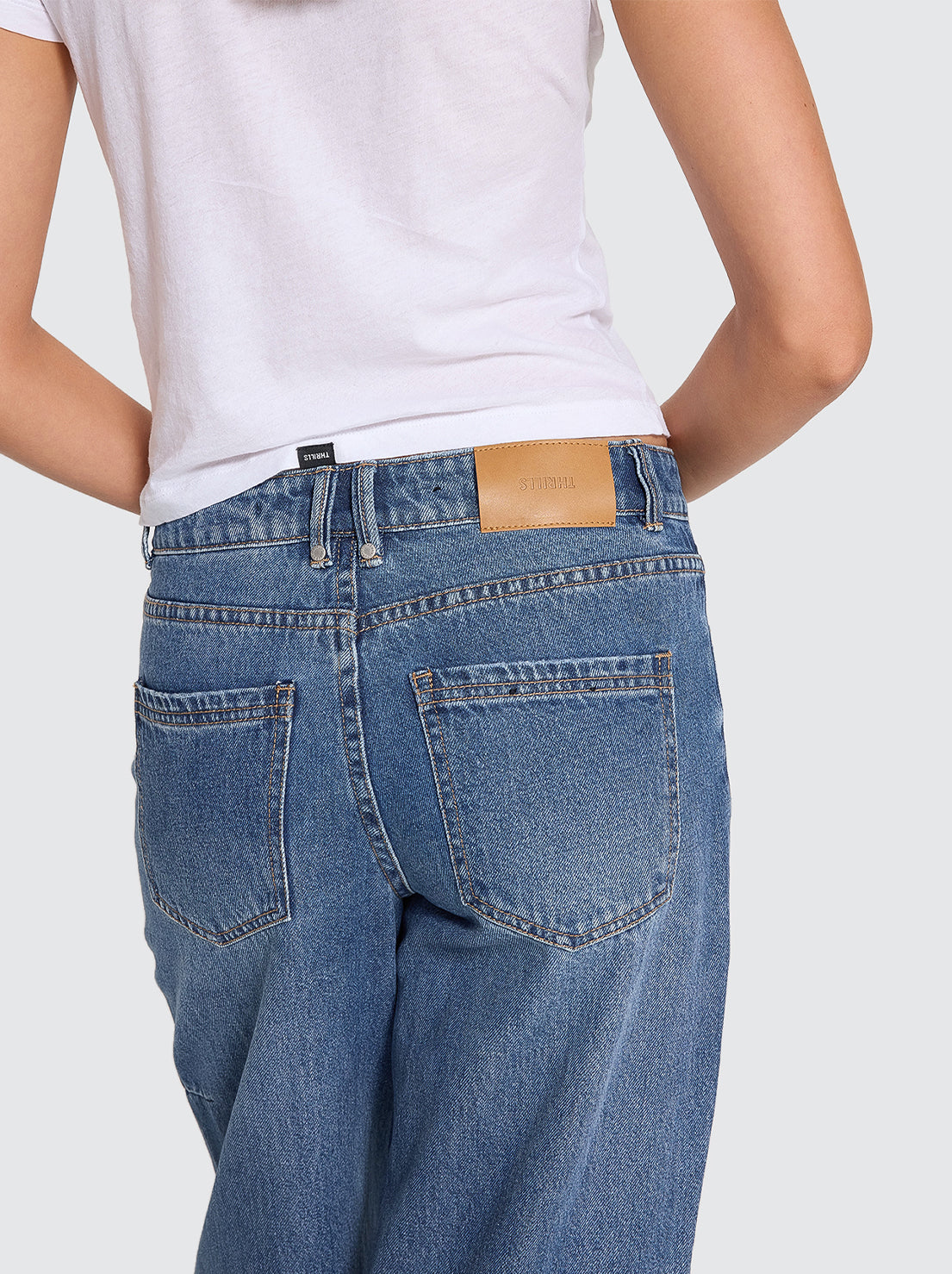 Thrills - Billie Low Rise Baggy Jean - Darker Dust Blue