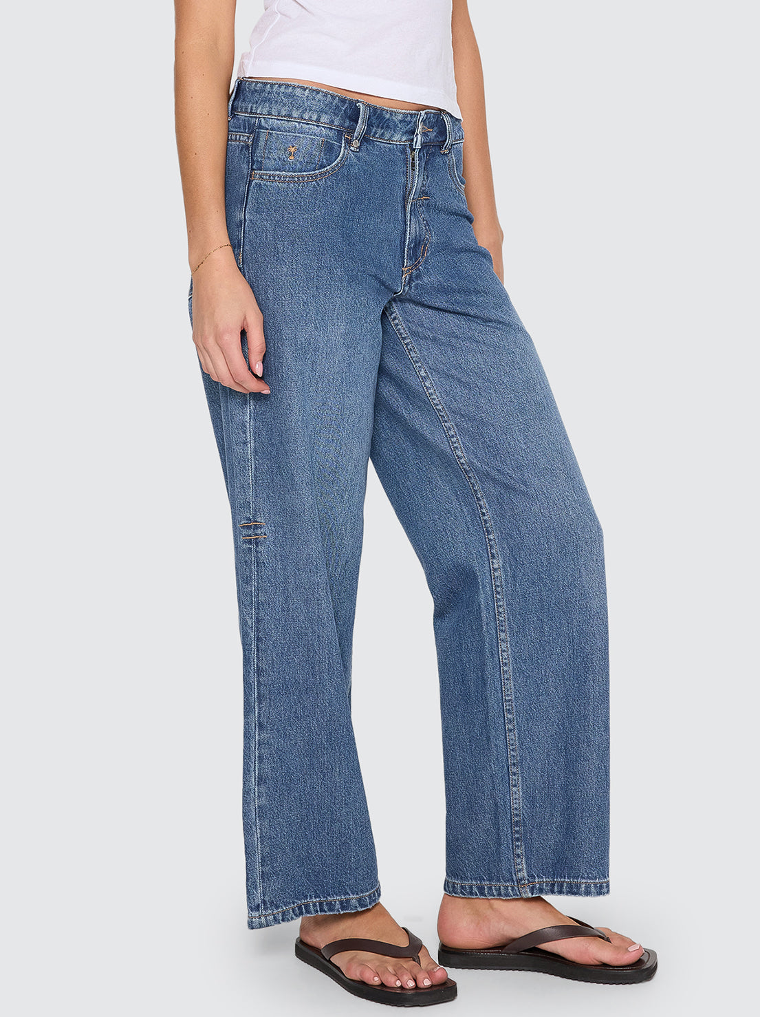Thrills - Billie Low Rise Baggy Jean - Darker Dust Blue