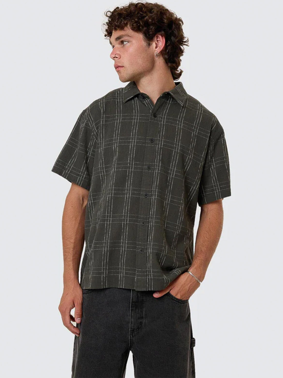 Thrills - Built To Win Short Cropped Sleeve  Shirt - Black