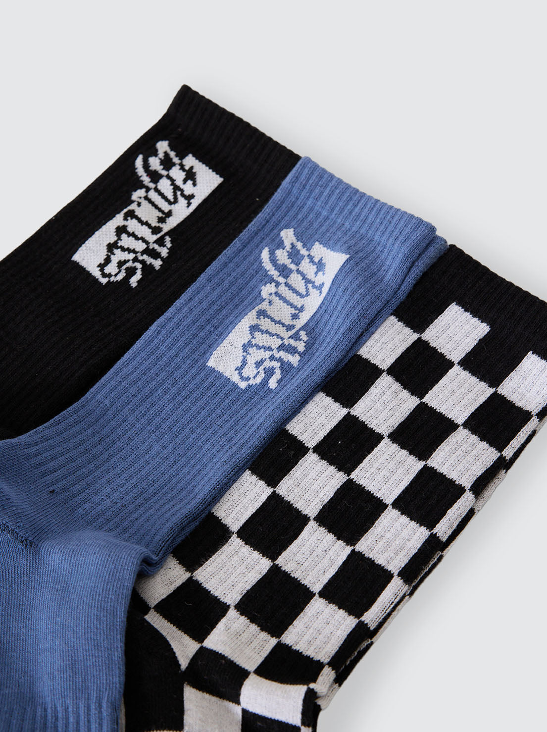 Thrills - Can You Feel It 3 Pack Socks - Black / Federal Blue / Black Chalk