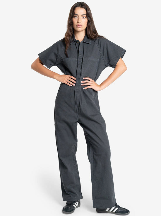 Thrills - Carpenter Short Sleeve Coverall - Dark Charcoal