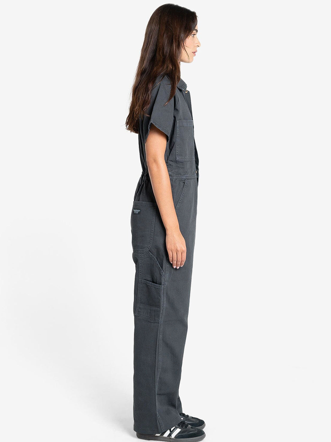 Thrills - Carpenter Short Sleeve Coverall - Dark Charcoal