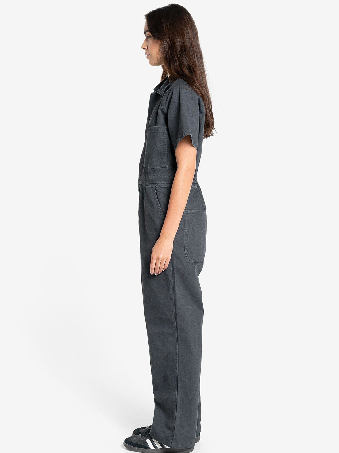 Thrills - Carpenter Short Sleeve Coverall - Dark Charcoal