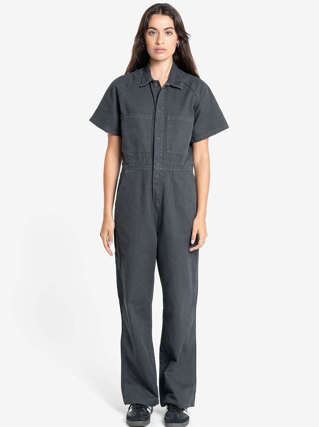 Thrills - Carpenter Short Sleeve Coverall - Dark Charcoal