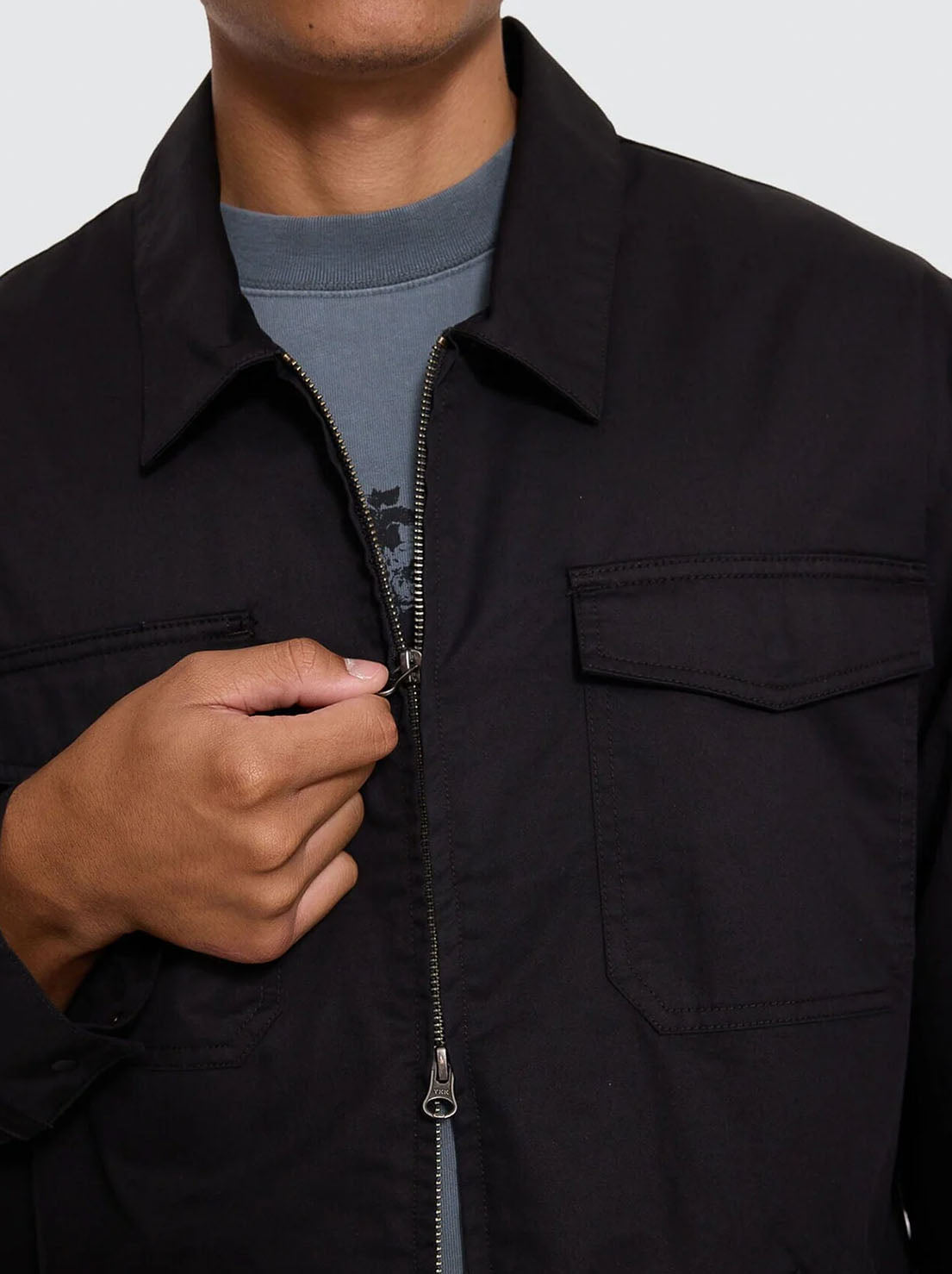 Thrills - Chaotic Interventions Cropped Overshirt - Black