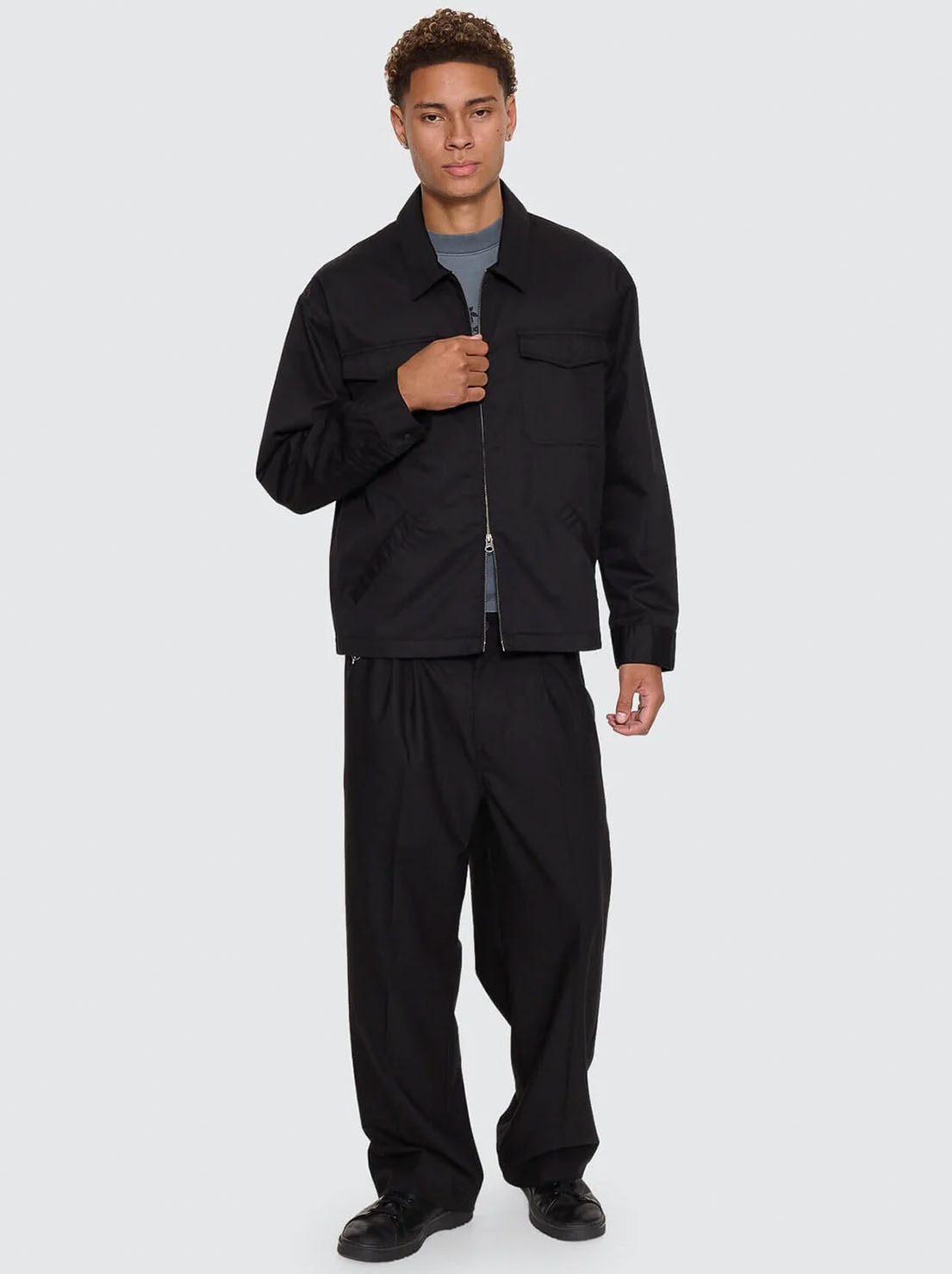 Thrills - Chaotic Interventions Cropped Overshirt - Black