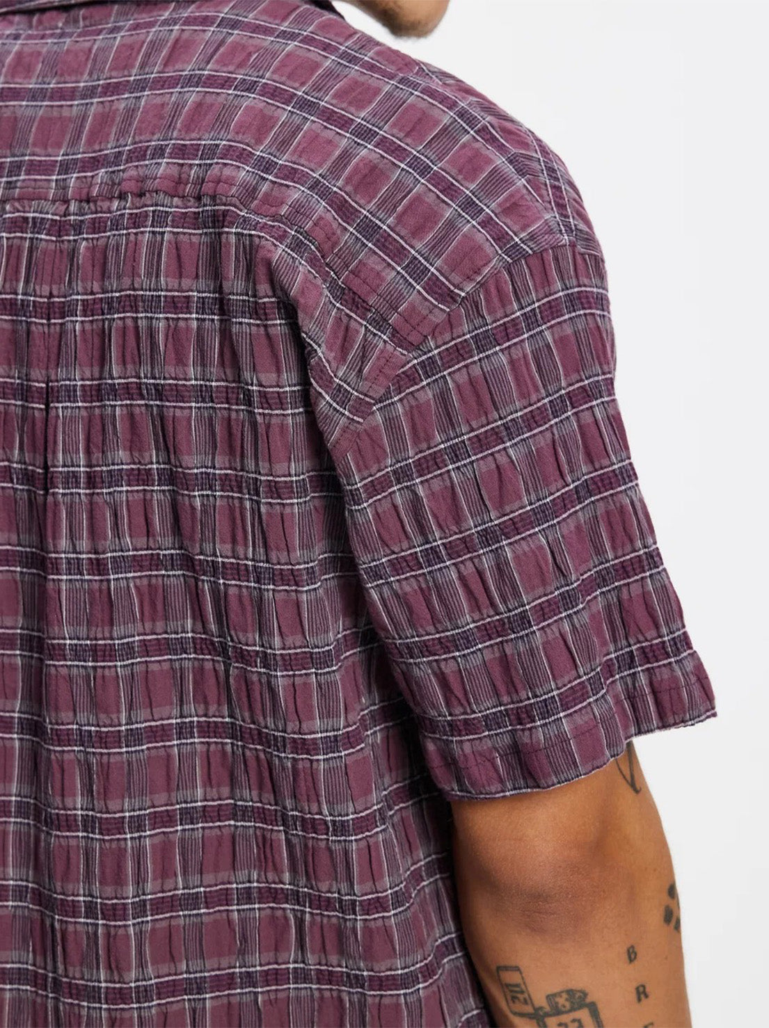 Thrills - Excitement Short Sleeve Cropped Shirt - Shiraz