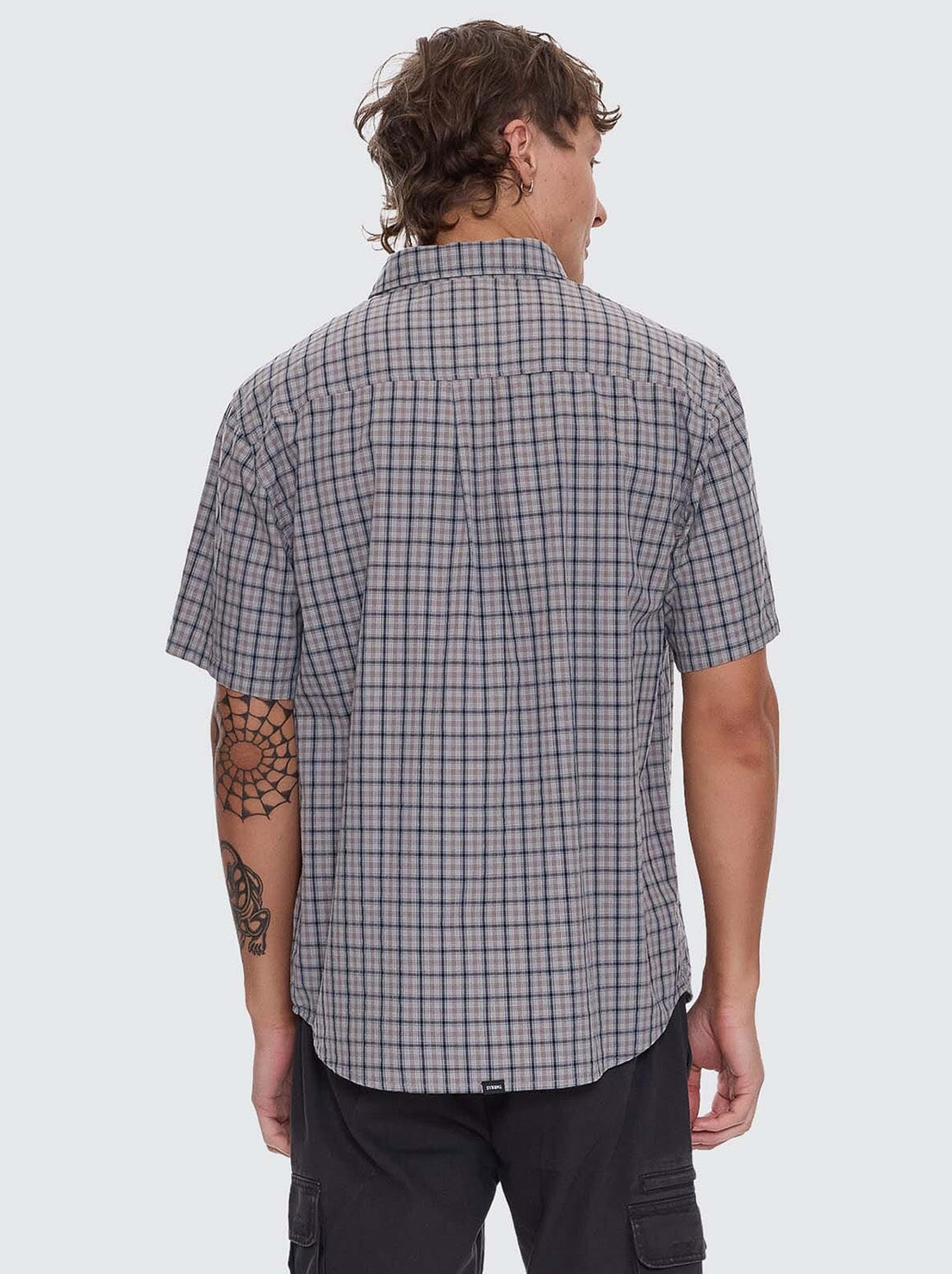 Thrills - Eyes In The Grass Short Sleeve Shirt - Light Grey