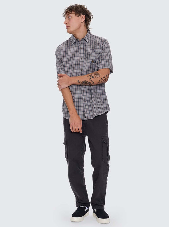 Thrills - Eyes In The Grass Short Sleeve Shirt - Light Grey