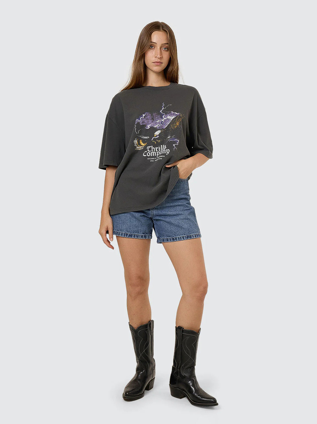 Thrills - Flight Risk Oversized Tee - Merch Black
